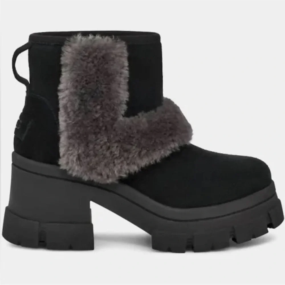Ugg Brooklyn sunburst platform sheepskin suede boots - Picture 2 of 11